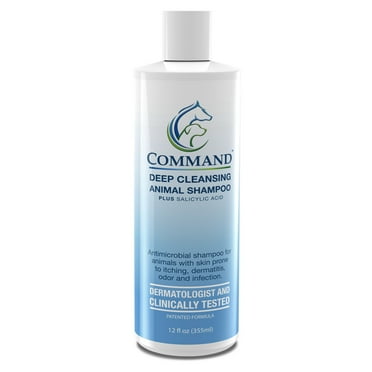 Command Medicated Dog Shampoo - For Deep Cleansing Sensitive, Itchy Dog and Puppy Skin and Hair - Dog Wash and Dog Odor Eliminator Shampoo – Made in the USA (12 ounce)