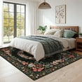 thumbnail image 6 of ZENELESS 8x10ft Large Washable Area Rugs, Soft Low Pile Print Rugs,Machine Washable Carpet for Living Room Dining Room Bedroom Den Nursery Black, 6 of 9