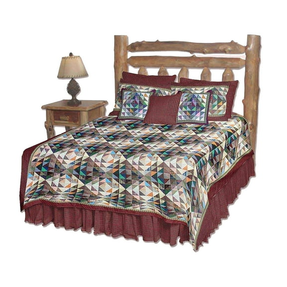 Patch Magic Amazingly Red Lightweight Reversible Cotton King Quilt Adult, Teen