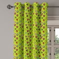 thumbnail image 2 of Ambesonne Love Grommet Curtain, Hand Drawn Hearts Sketch, 50" x 108", Avocado Green and Red, 2 of 6