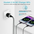 thumbnail image 2 of Compatible for iPhone Charger, HOOTEK Dual Port Charger Block Phone Charger with 2Pack 10FT Lightn-ing Cable Cord Charging Cord USB Wall Charger Adapter Cube Compatible for iPhone14/13/12/11, Black, 2 of 10