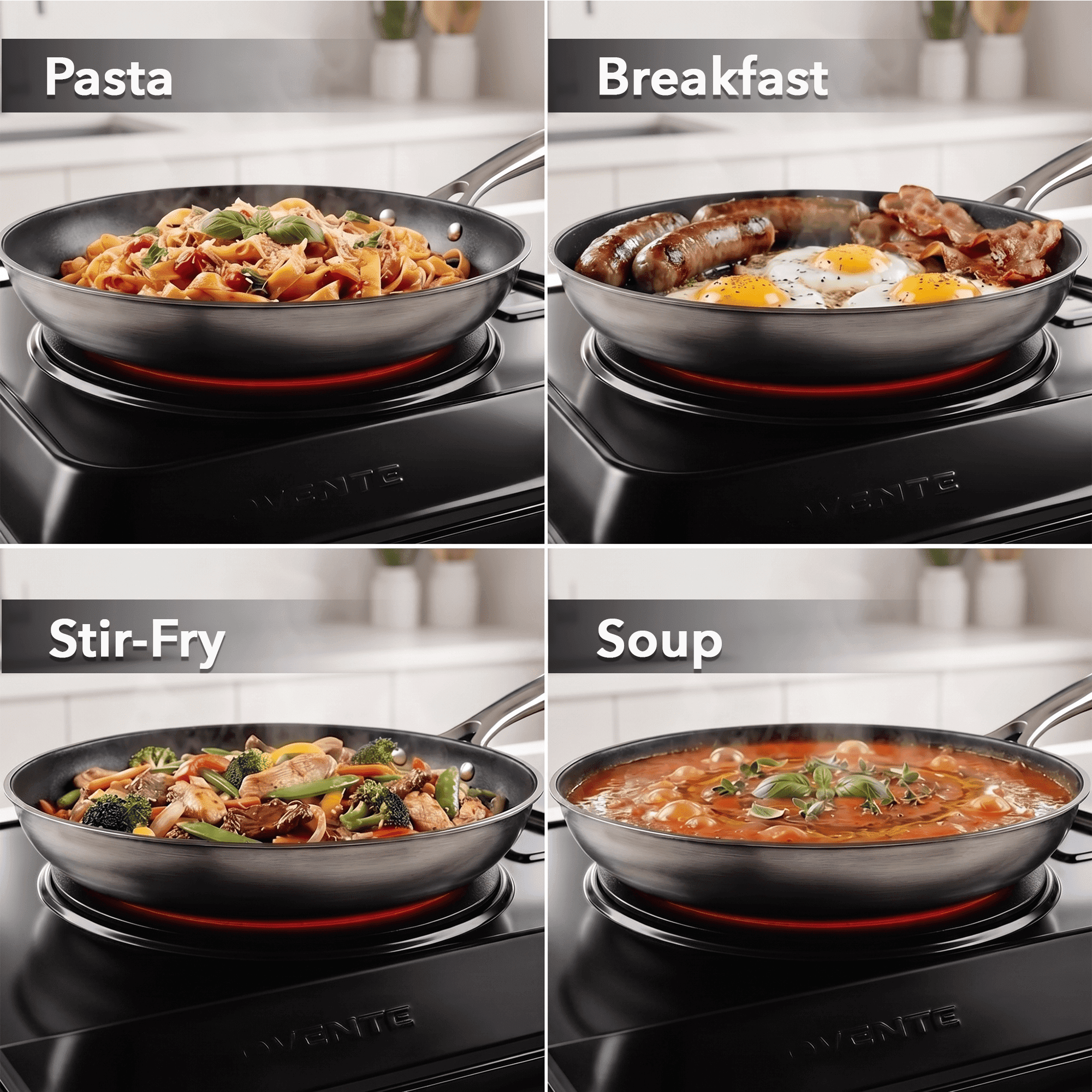 OVENTE Electric Infrared Double Burner, 1700W Hot Plate, Black BGI102B | Portable Stove with 7.75" and 6.75" Ceramic Glass Cooktop, 5 Level Temperature Setting and Easy to Clean Base