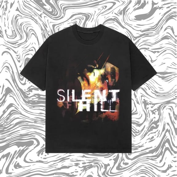 Retro Horror Game T-Shirt, Y2K Heavyweight Vintage Graphic Tee, Dark Aesthetic Gamer Shirt for Men Women