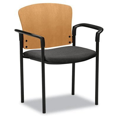 UPC 631530030009 product image for HON Pagoda 4091 Series Guest Chair, Harvest Wood Back/Gray Fabric Seat, 2/Carton | upcitemdb.com
