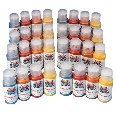 UPC: 0840614116465 | Color Splash!® Metallic Acrylic Paint Pass Around Pack  1 oz. (Pack of 32)