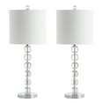 thumbnail image 3 of JONATHAN Y Cary 27.5" Modern Stacked Crystal/Metal LED Table Lamp, Chrome/Clear, JYL5053A-SET2, 3 of 8