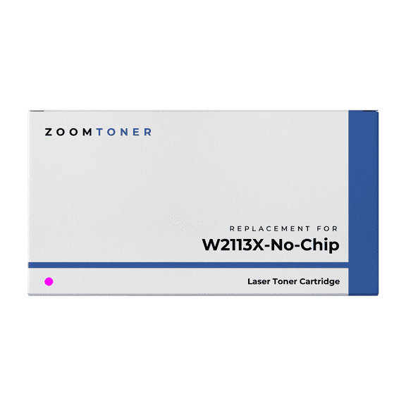 Zoomtoner Compatible with HP W2113X No Chip Laser Toner Cartridge - High Yield - Magenta
