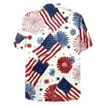 thumbnail image 6 of Linfrsh Flag Shirts for Men Retro 1776 American Flag 250th Independence Day Red White Blue Tee(Red,2XL), 6 of 6