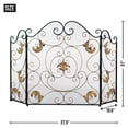 thumbnail image 2 of Accent Plus 10019006 Gold Fleur-De-Lis Fireplace Screen, Blue, 2 of 3