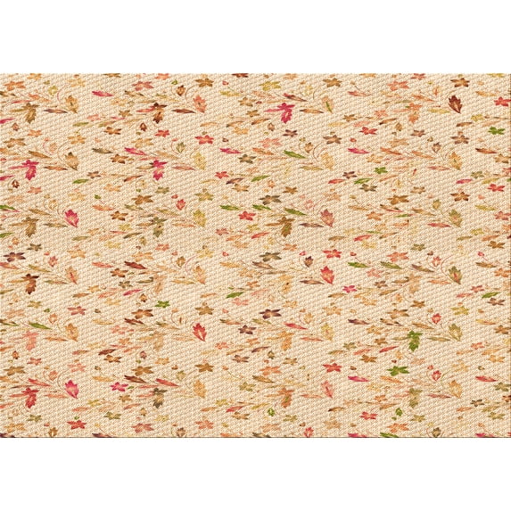 Ahgly Company Machine Washable Indoor Rectangle Transitional Orange Area Rugs, 5' x 8'