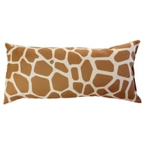 Everything Comfy Giraffe Print Decorative Pillow, 16x6 Inch, Light Brown,