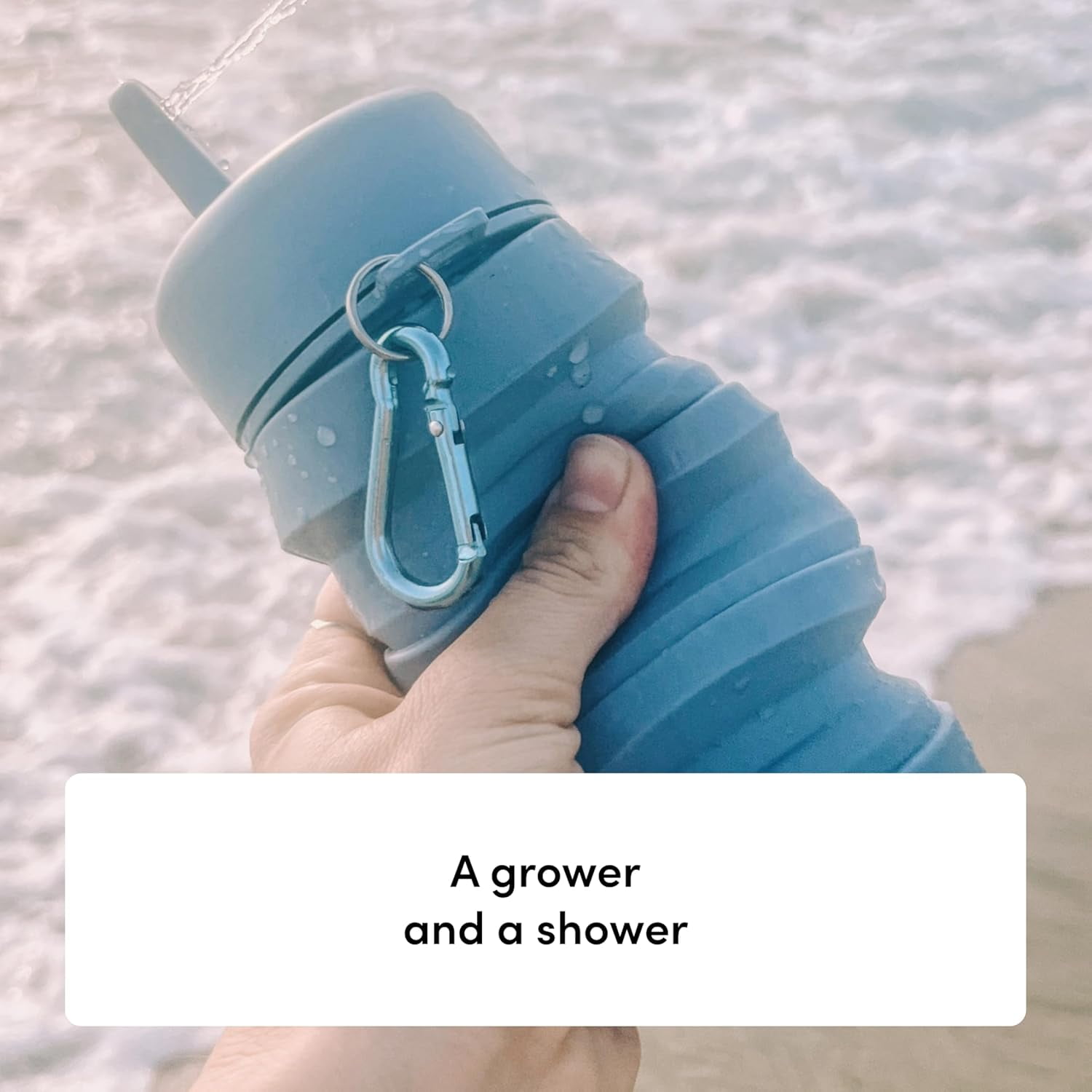 TUSHY Travel Bidet, Portable and Collapsible Handheld Bidet for Personal Hygiene, Camping and Outdoors (Glacier)