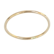 Angle View: 14k gold filled plain band 1mm thin toe ring.