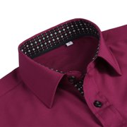 Casey Kevin Mens Dress Shirts Wrinkle Free Slim Fit Stretch Long Sleeve Business Casual Button Down Shirts with Pocket for Men