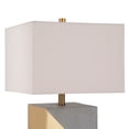 thumbnail image 6 of Evelyn&Zoe Severin 18.5" Tall Gold-Dipped Concrete Table Lamp with Fabric Shade in Gold and Concrete/White, 6 of 9