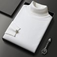 thumbnail image 3 of Autumn and Winter Men Cashmere Sweater Men's Wool Pullover High Collar Soft and Warm Pullover Knitted Sweater Men's Sweater, 3 of 5