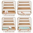 thumbnail image 6 of Green Palm Tree Stair Treads Non Slip for Steps Summer Tropical Country Minimalist Silver Tree Leaf 4 Pcs Reusable Adhesive Stair Runner Mats for Dogs Elders Carpet Treads Rugs for Staircase 8x30 In, 6 of 9
