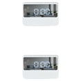 thumbnail image 1 of Bewildely Reloj despertador digital, LED, electrónico, para cabecera, con repetición, portátil, funciona con pilas, decoración, espejo de Blanco 2Conjunto, 1 of 6