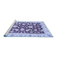 thumbnail image 2 of Ahgly Company Machine Washable Indoor Round Oriental Blue Traditional Area Rugs, 3' Round, 2 of 4