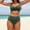 A430 Army Green, variant on Bikini Sets for Women Twist Front V Neck Two Piece Bathing Suits Ruched High Waisted Tummy Control Swimwear Ribbed Texture