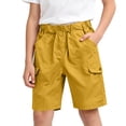 thumbnail image 5 of Rvasteizo Boys Solid Pocket Elastic Waist Cargo Crop Shorts Sports Shorts for 3-15 Years, 5 of 5