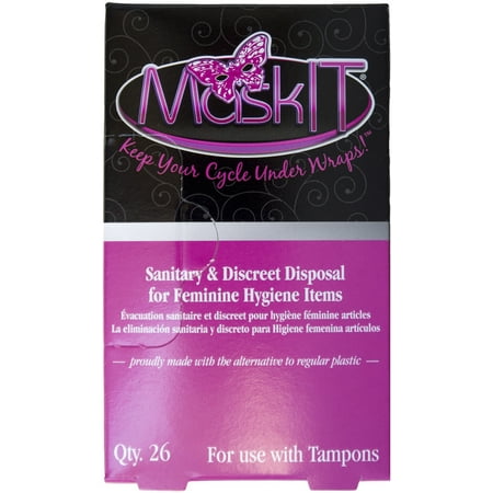 MaskIT Pouch for Pads Method of Disposal For Used Feminine Hygiene Products (26 Pack) - MASK-V226