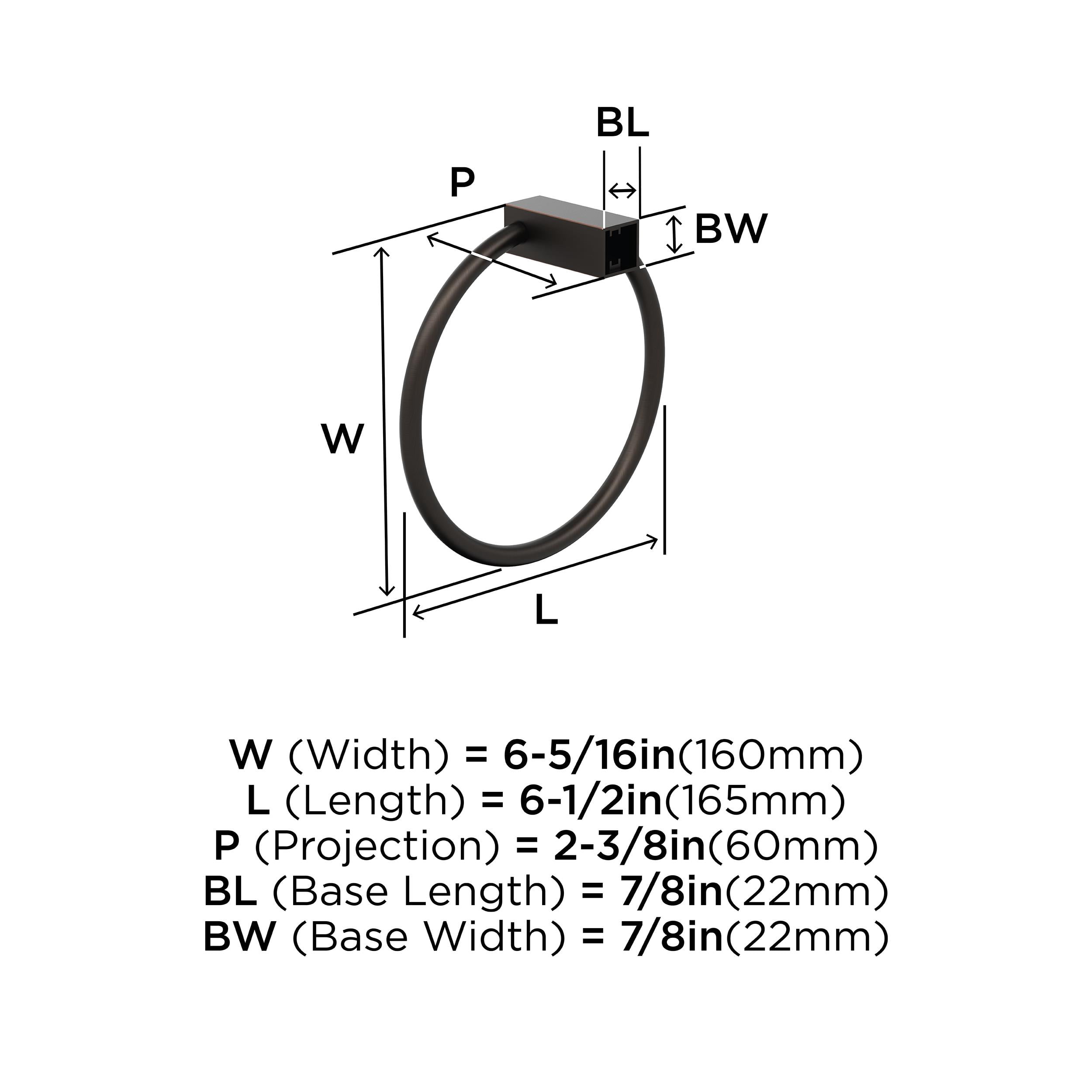 Amerock Monument Oil-Rubbed Bronze Closed Towel Ring