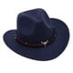 thumbnail image 5 of Sombrero de Sombrero de vaquero occidental Fiesta de compromiso nupcial Adolescentes ocasionales Accesorios de fotos Disfraces Viajes marino Yinane Sombrero de vaquero, 5 of 8