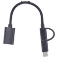 thumbnail image 1 of Cable Adaptador 2 en 1 USB 3.0 OTG Type-C Micro-USB una Convertidor de Interfaz para LíNea Carga TeléFono Celular - Negro, 1 of 9