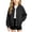 Black, variant on CYRBOKO Girls Sweatshirts Size 10-12, Long Sleeve Lightweight Fleece Lined Button Front Bomber Jackets 10-12 Light Blue