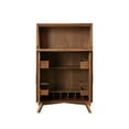 thumbnail image 2 of Wooden Large Bar Cabinet with Drop Down Tray and Double Door Cabinet, Brown, 2 of 2