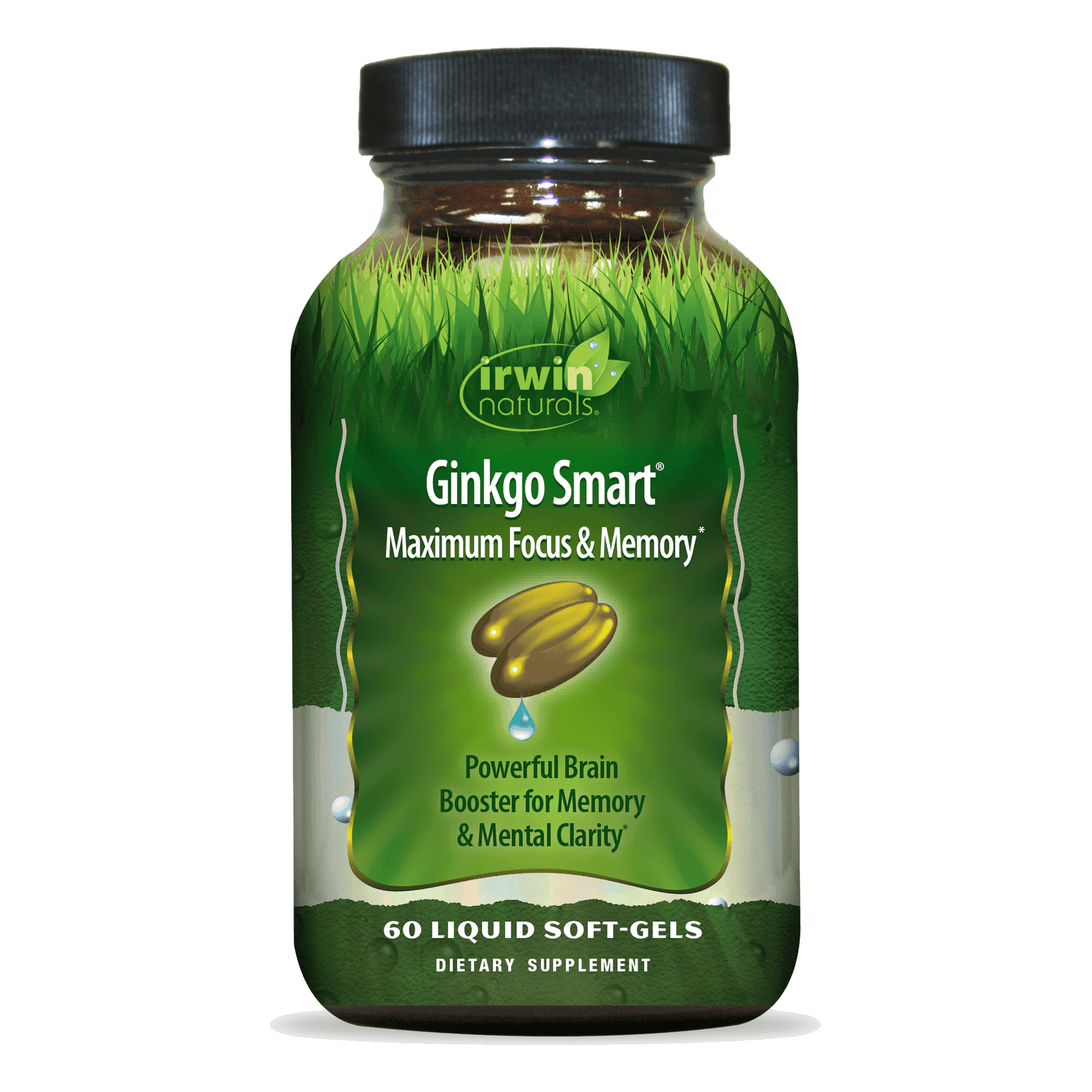 Irwin Naturals Ginkgo Smart Powerful Nootropic Brain Booster - 60 Liquid Softgels