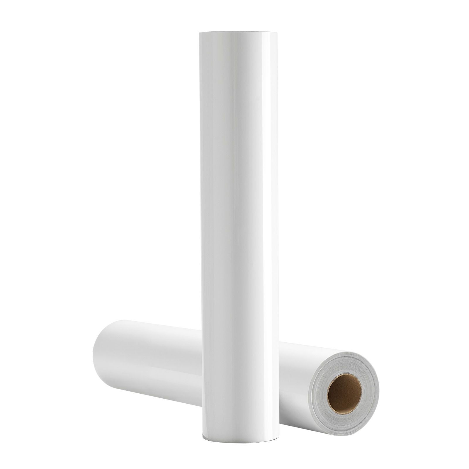 Glossy White Heat Transfer Vinyl Roll,12x25 ft HTV for T-Shirts,Hats,Pillows,Easy Cut&Weed,Strong Adhesive,Cricut&Silhouette Compatible