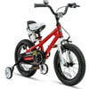 Royalbaby RoyalBaby Kids Bike Boys Girls Freestyle BMX Bicycle Gifts Children 14 Inch with training wheels