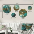 thumbnail image 4 of Designart "Mediterranean Sunshine III" Abstract Painting Metal Wall Art Set of 5 Piece, 4 of 5