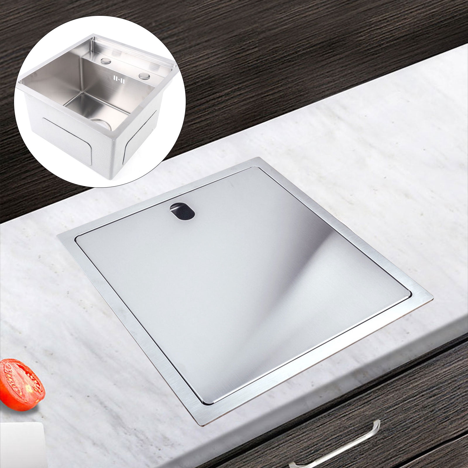 High-quality 304 Stainless Steel Kitchen Sink with Large Size (13.7811.659.06in), Excellent Drainage, Anti-condensation Coating, Easy Installation