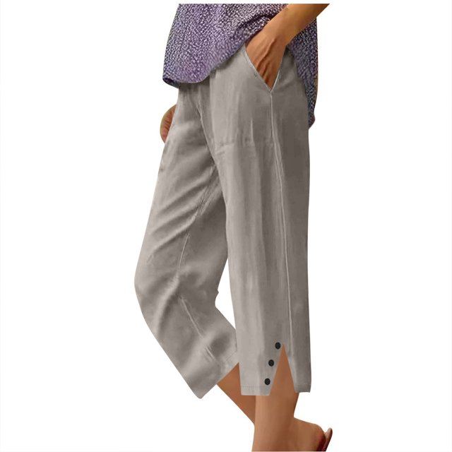 Womens Pullover Tops Spring Fall Clothes 2025 Long Sleeve Shirts Loose Festival Tops Summer And Linen Solid Color Pockets Elastic Waist Capris Shorts Pants Plus Size Tops For Women Summer