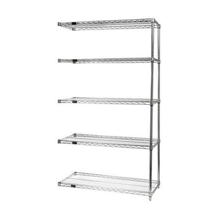 

Qantum Wire Shelving 5 - Shelf Add-on Unit - 24 x 60 x 74 - Chrome