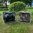 thumbnail image 2 of Generic Compact Foldable Camping Stool for Outdoor Activities - Lightweight, Portable, and Durable in Black & Gray, 2 of 6