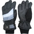 thumbnail image 1 of Kids Bulky Waterproof Winter Snow Ski Glove with Ridges (Black/Grey Reflector, 5-6 Years), 1 of 5