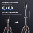 thumbnail image 2 of Neewer N55CR 80.7" Carbon Fiber Tripod/Monopod, 2-Section Center Column, 360° Ballhead, Arca QR Plate, 26.5Lb Load, 2 of 9