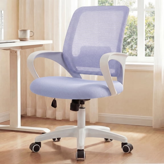 NEO CHAIR Home Office Desk Chair Ergonomic Mesh with Lumbar Support, Purple