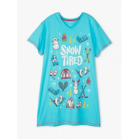 

Hatley Little Blue House Women s Winter Traditions Sleepshirt Blue One-Size
