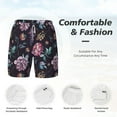 thumbnail image 6 of Picia Roses Flowers pattern Mens Swim Trunks with Compression Liner Stretch Beach Shorts Quick Dry with Zipper Pockets No-Chafing Board Shorts-3X-Large, 6 of 9