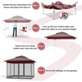 thumbnail image 5 of LAZY BUDDY 13'x13' Pop up Gazebo with Mosquito Netting, Outdoor Canopy Tent Patio Gazebo with Wheeled Bag, for Garden Backyard Lawn, 5 of 9
