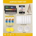 thumbnail image 2 of Kit de pintura acrílica colorida, 24 colores, 30 pinceles, 2 of 7
