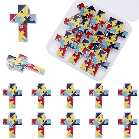 12PCS Pin Brooches Lapel Pins Enamel Alloy Colorful Badges Chaplain Church Clothing Shirts Jackets Backpack Hat DIY Presents Crafts Decoration