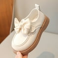 thumbnail image 5 of JUSLIO Shoes for Girls British Style Flat Soft Sole Loafers Slip on (Toddler/Little Kid/Big Kid) Leather Shoes 23 Beige, 5 of 9