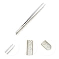 thumbnail image 3 of Unique Bargains 1 Pc Glue Gradient Flat Edge Eyebrow Tweezer for Bathroom Travel Hotel Silver Tone Stainless Steel, 3 of 4