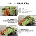 thumbnail image 6 of Gewnee Olive green Velvet Pull-out Sleeper Sofa Bed - Solid Wood Frame, 2-Seater Loveseat for Home/Guest Room, Small Space Friendly, 6 of 16